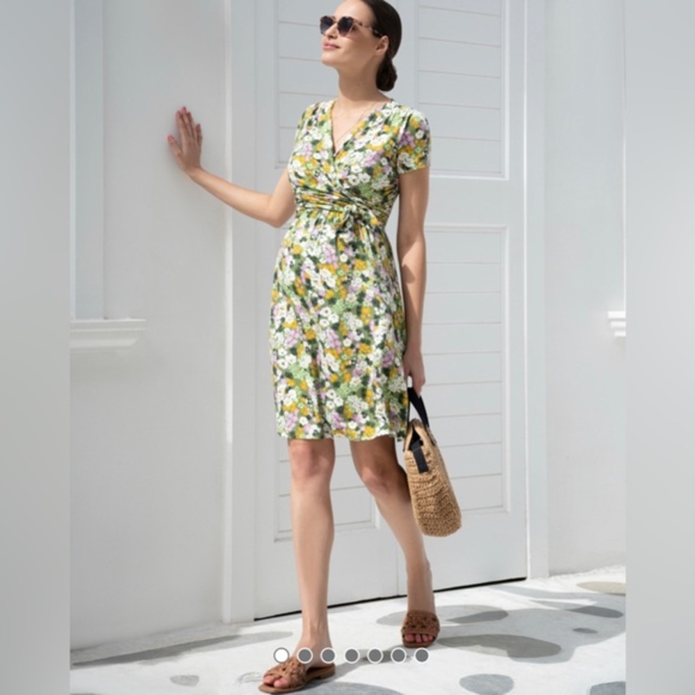 Seraphine Ariana | Retro Floral Maternity & Nursing Dress extra small